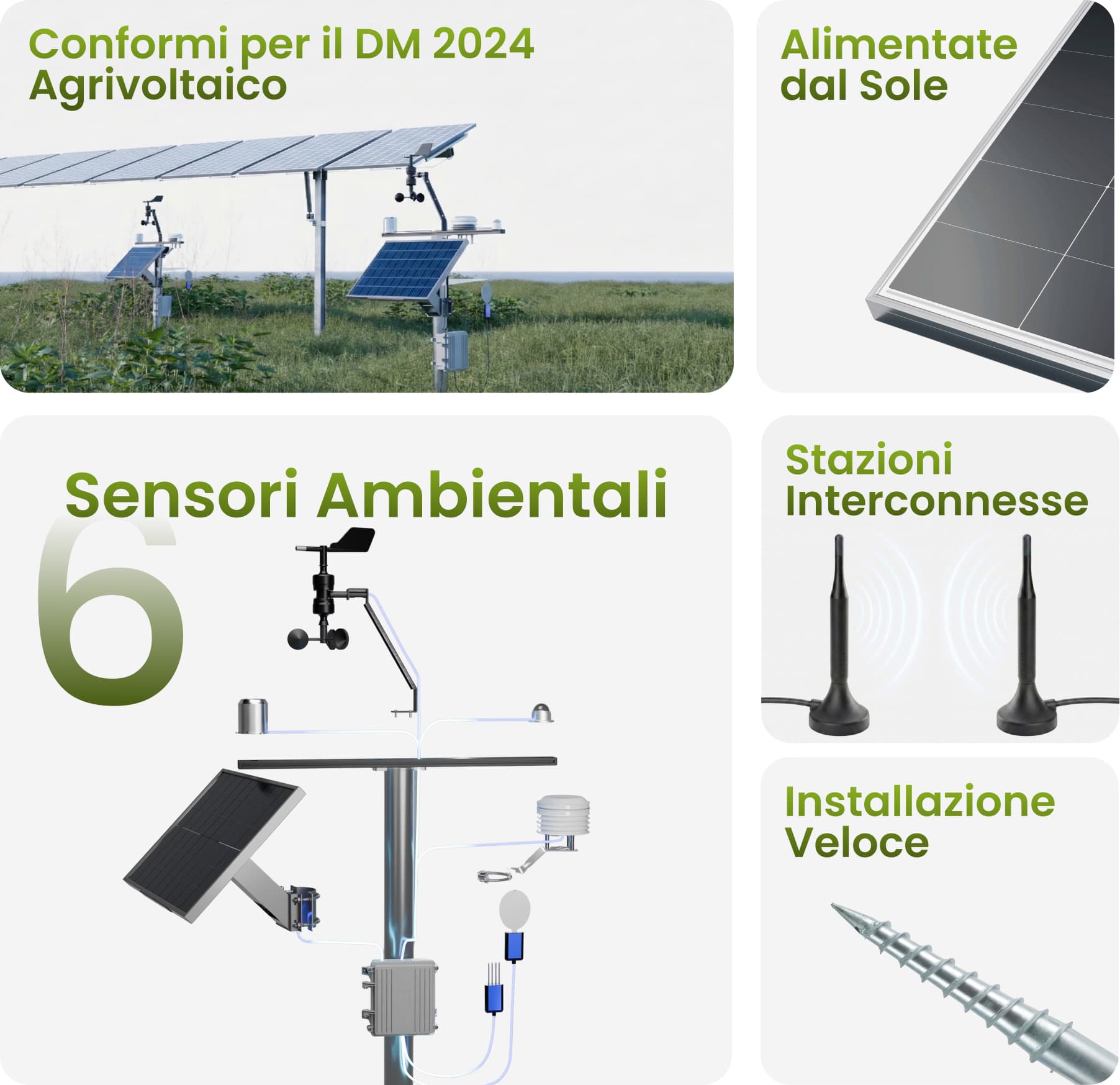 Panoramica delle Stazioni di Monitoraggio Agrisense